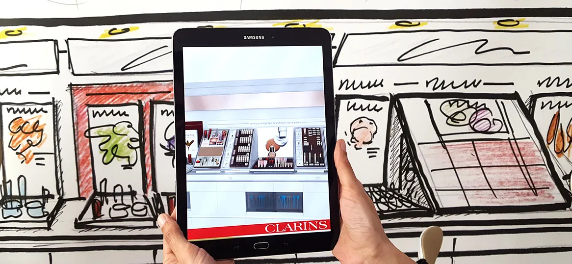 Clarins Augmented Reality Shop